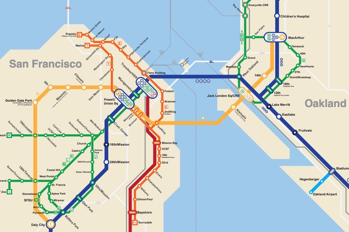 San Francisco anba tè kat jeyografik