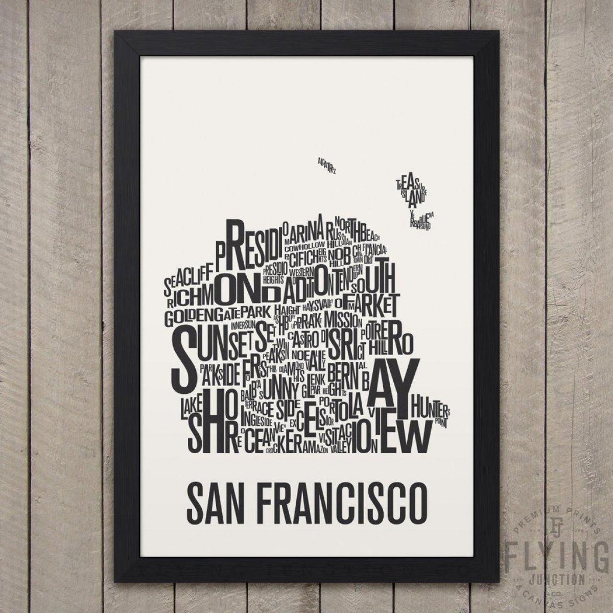 San Francisco tipografi kat jeyografik