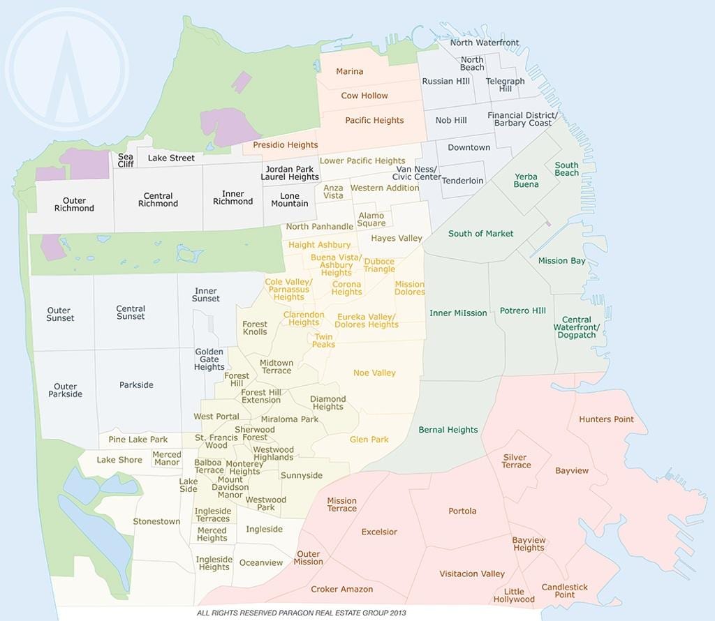 Kat jeyografik nan bèf twou San Francisco