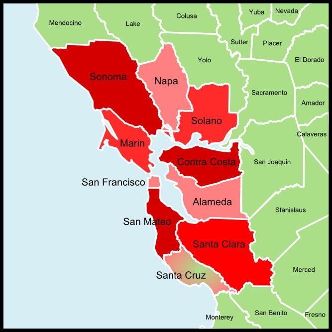 San Francisco bay zòn nan konte kat