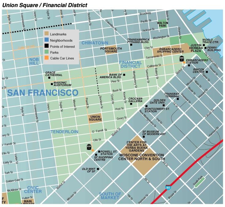 Kat jeyografik nan inyon kare nan zòn San Francisco