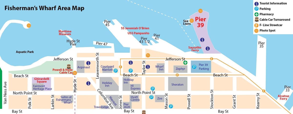 Kat jeyografik nan San Francisco waf la 39 zòn