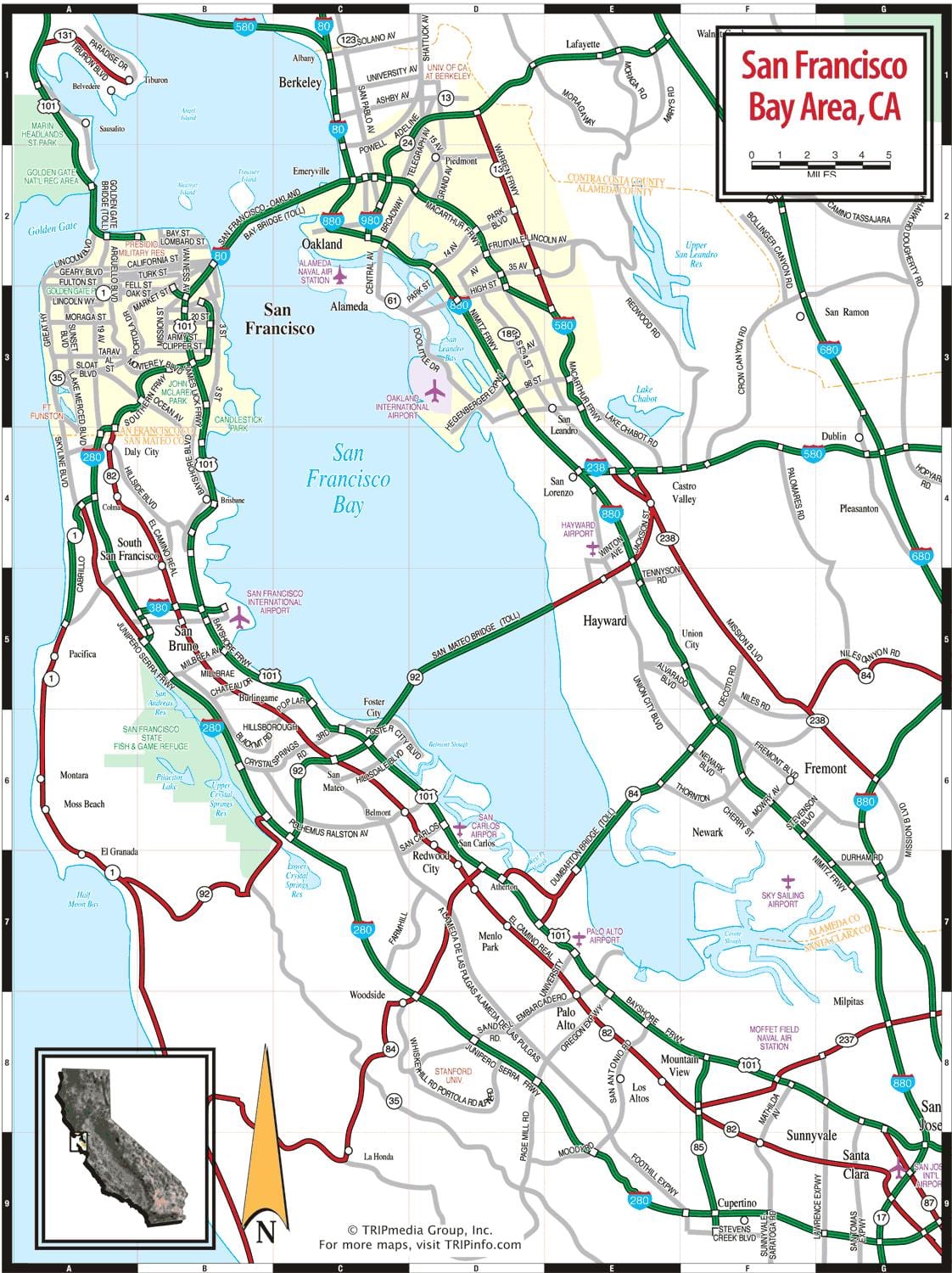 kat jeyografik nan San Francisco bay zòn nan