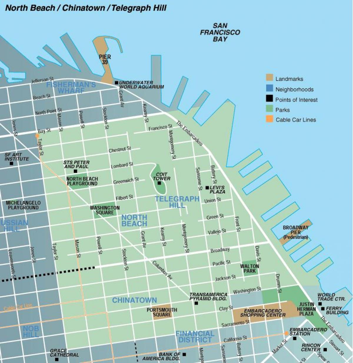 Map de north beach San Francisco