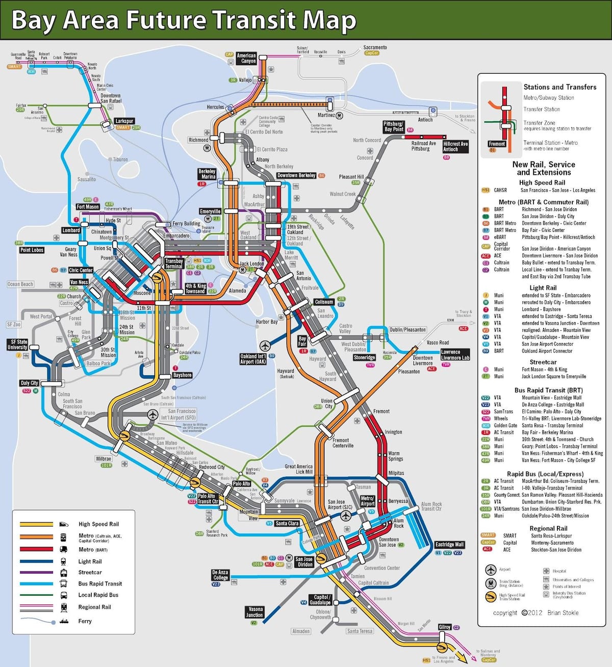 San Francisco mass transpò piblik kat jeyografik