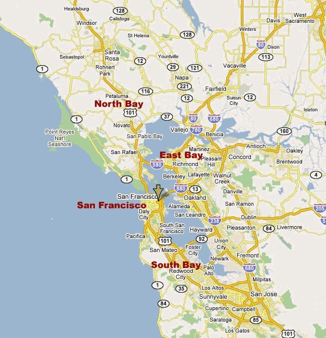 nò california bay zòn kat jeyografik