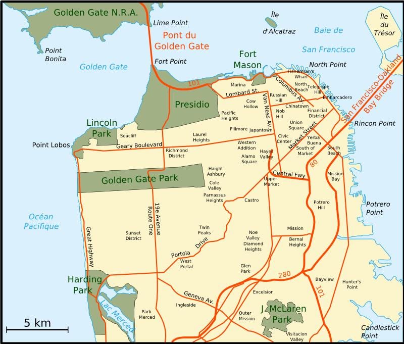 Kat jeyografik nan pi gwo zòn nan bay
