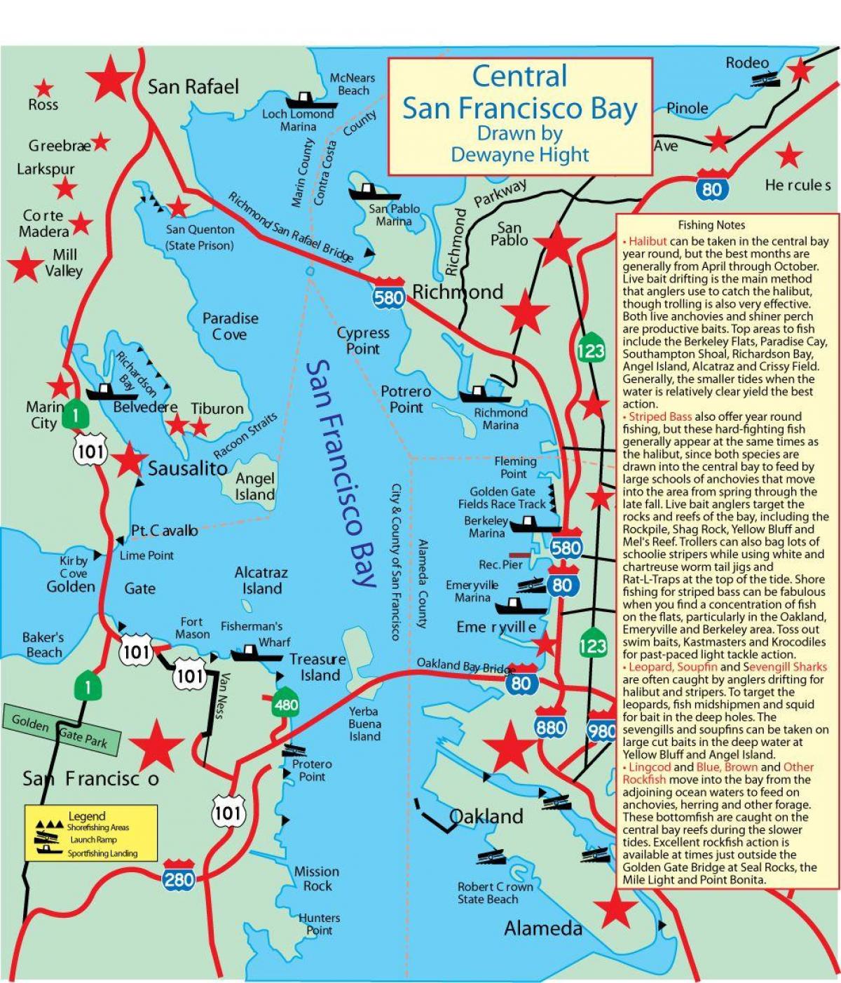 Kat jeyografik nan San Francisco bay lapèch 