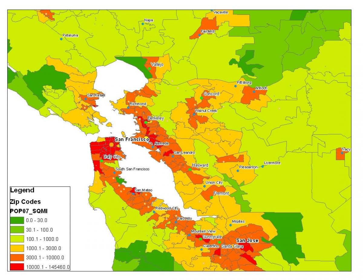 Kat jeyografik nan San Francisco popilasyon