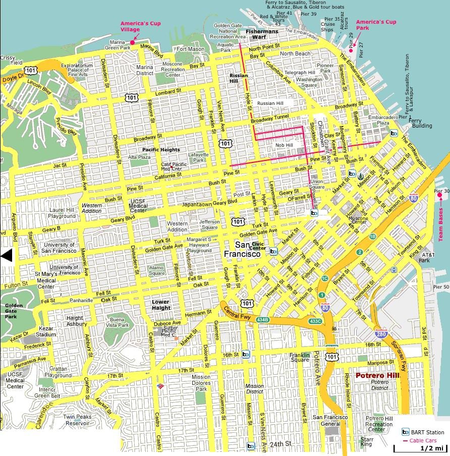 San Francisco kote nan enterè kat jeyografik
