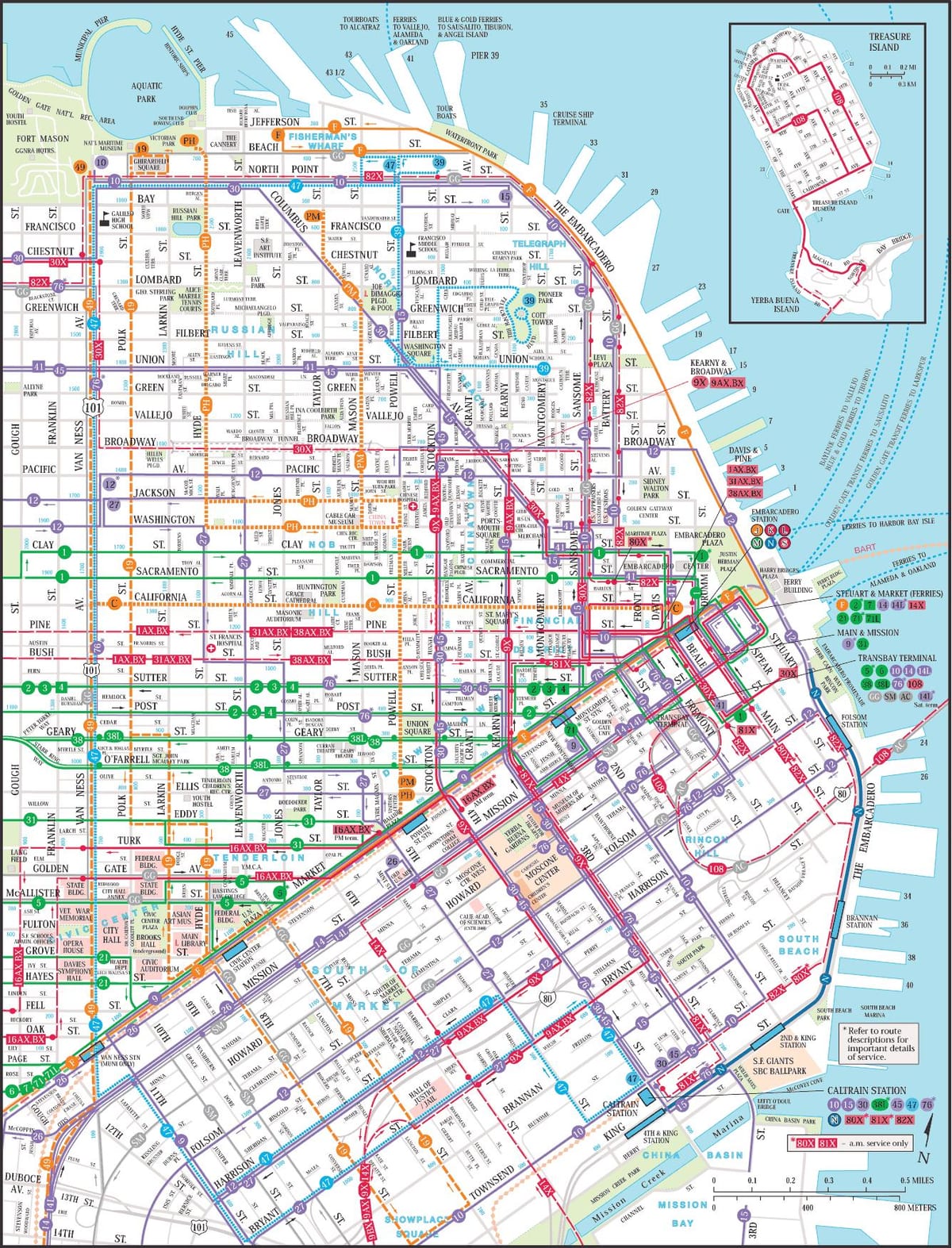 San Francisco transpò piblik kat jeyografik