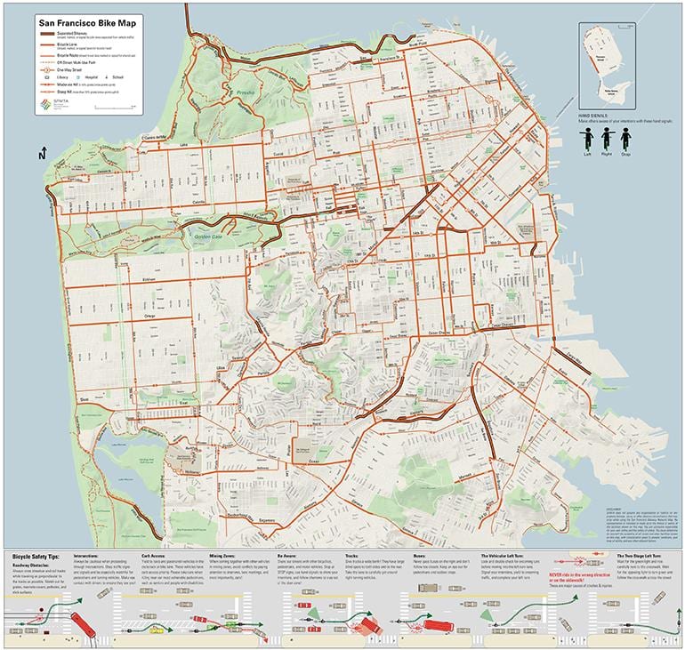 San Francisco bisiklèt kat jeyografik