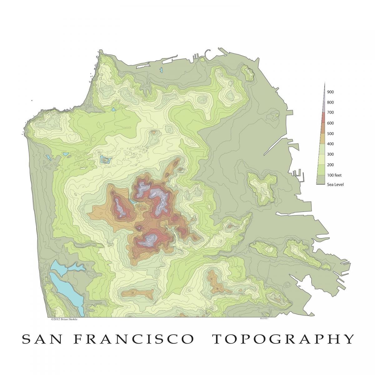 San Francisco kat topografik
