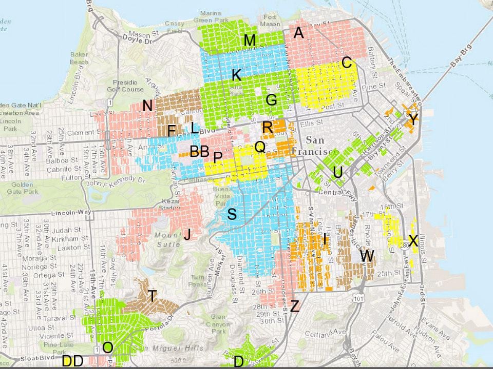 San Francisco zòn pakin kat jeyografik