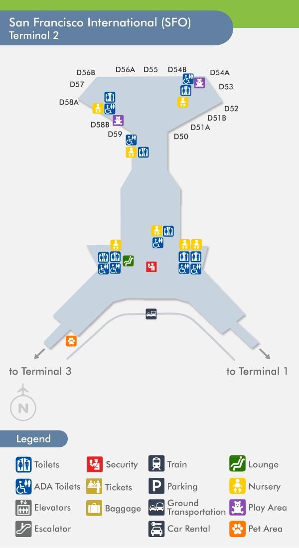 San Francisco ayewopò tèminal 2 kat jeyografik