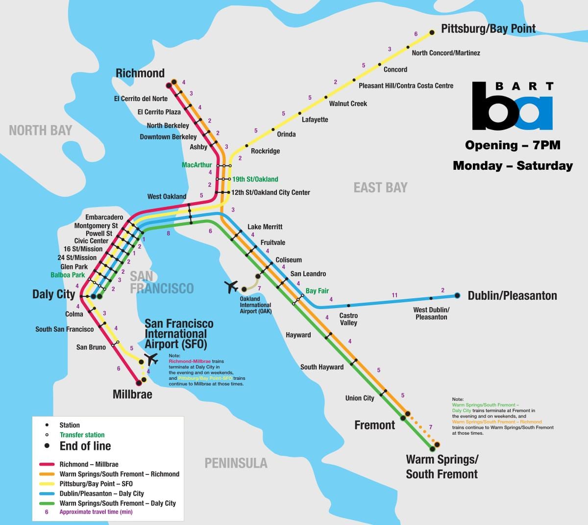 bart sistèm San Francisco kat jeyografik