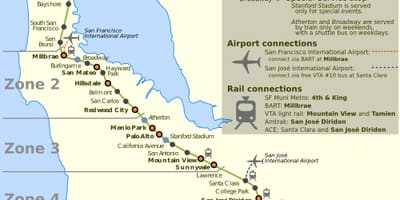 San Francisco caltrain kat jeyografik
