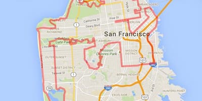 Golden gate park bisiklèt santye kat jeyografik