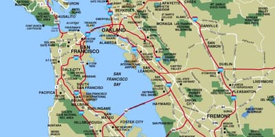 Kat jeyografik nan San Francisco zòn lavil