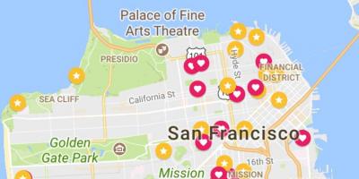 Kat jeyografik nan San Francisco distri finansye