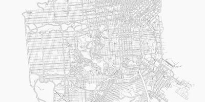 Ekri an lèt detache kat jeyografik nan San Francisco