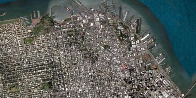 Kat jeyografik nan San Francisco satelit