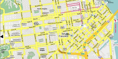 San Francisco kote nan enterè kat jeyografik