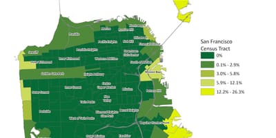 Kat jeyografik nan San Francisco zòn inondasyon