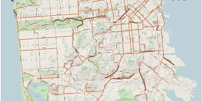 San Francisco bisiklèt kat jeyografik