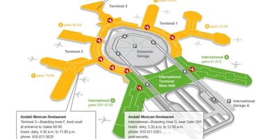 SFO tèminal 2 pòtay lavil kat jeyografik