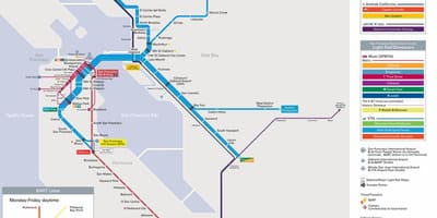 Bay zòn transpò piblik kat jeyografik
