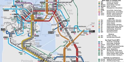 Kat jeyografik nan zòn nan bay tren